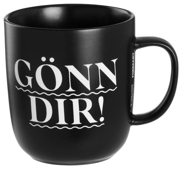 Kaffeebecher GÖNN DIR Schwarz - Weiß - Keramik - 9 x 10 x 1 cm