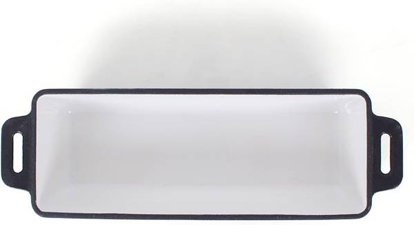 Brotbackform EW-GE-1502 Schwarz - Weiß - Gusseisen - 10 x 8 x 28 cm