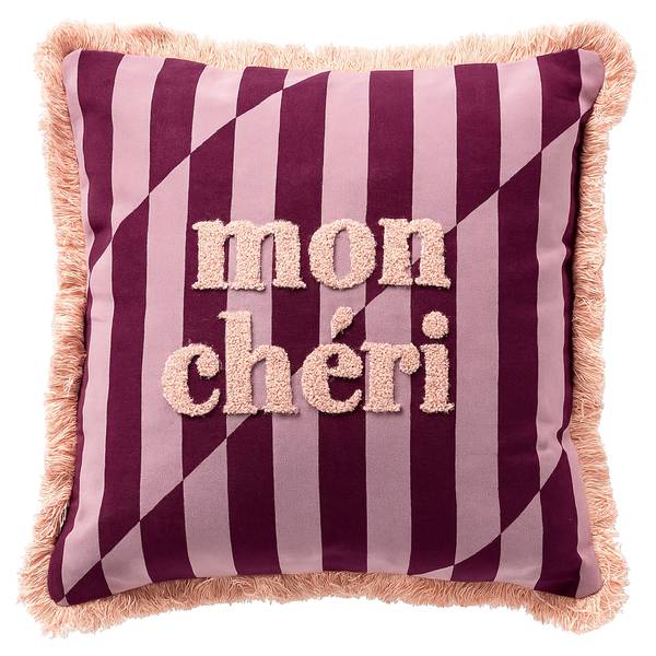 Kussenhoes Cherie roze - textiel - 45 x 45 x 10 cm