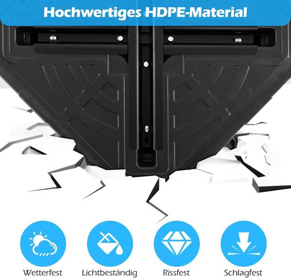 Sonnenschirmständer ZB34417DE Schwarz - Metall - 67 x 13 x 67 cm