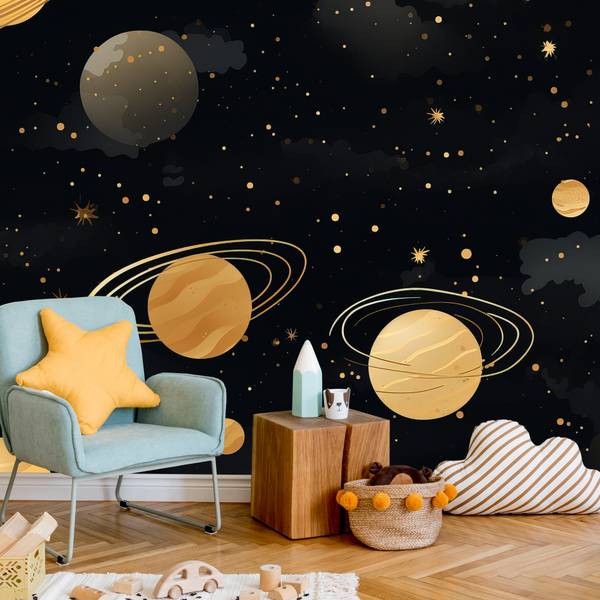 Vlies-Fotobehang PLANETEN Sterren Kosmos 360 x 240 x 240 cm