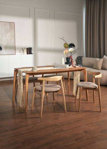 Eettafel SPEATIC bruin - plaatmateriaal op houtbasis - 150 x 75 x 90 cm