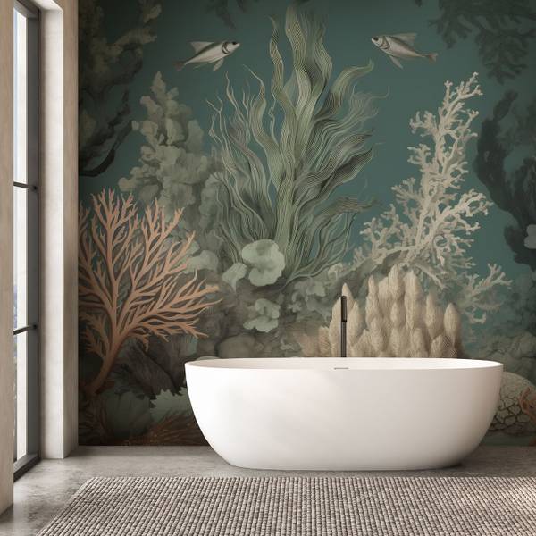 Fototapete Korallen und Fische 200 x 140 cm