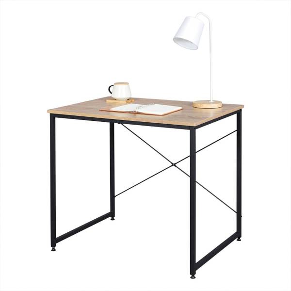 Schreibtisch Sebastian Schwarz - Braun - Holzwerkstoff - Metall - 80 x 70 x 60 cm