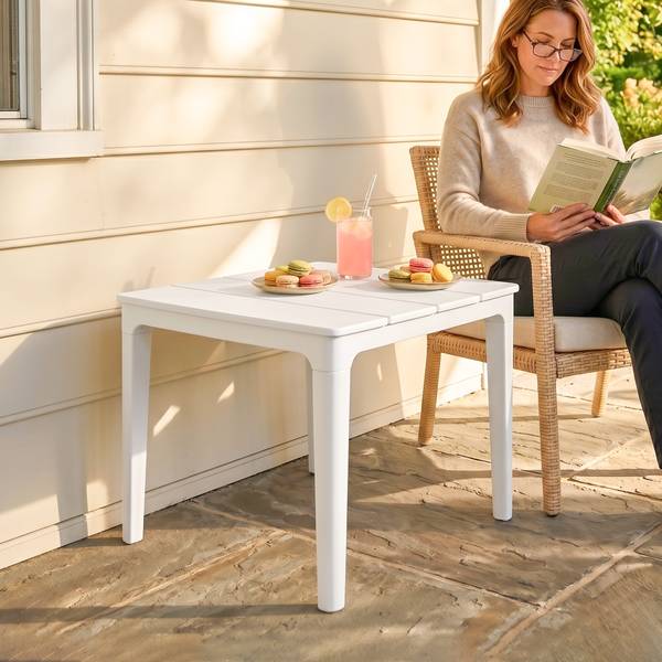 Balkontisch 84G-912V00CW Weiß - Kunststoff - 53 x 39 x 70 cm