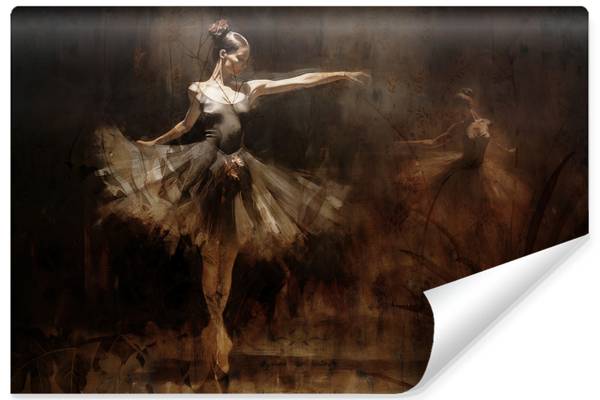 Fototapete BALLERINAS Abstraktion Retro 450 x 300 x 300 cm