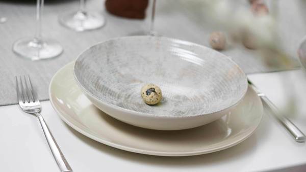Teller-Set Cecina 18-teilig Perlweiß
