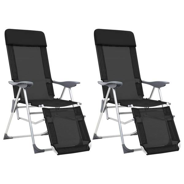 Gartenstuhl 2er Set D6225 Schwarz