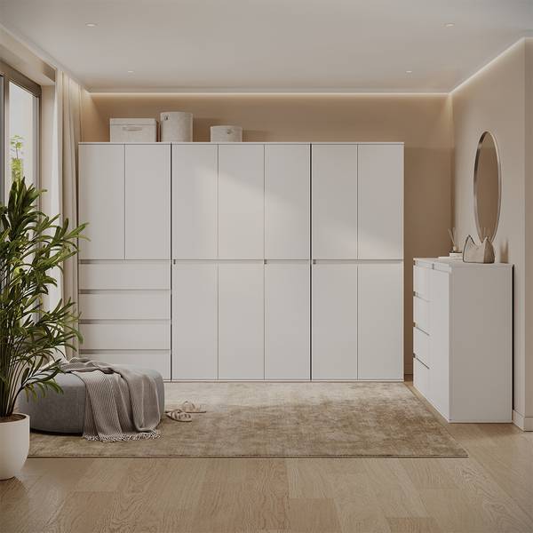 Kleiderschrank Claus 54736 Weiß - Holzwerkstoff - 74 x 192 x 40 cm