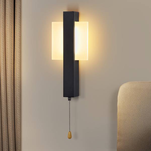 Wandlamp tLxr zwart - ijzer - 12 x 5 x 28 cm