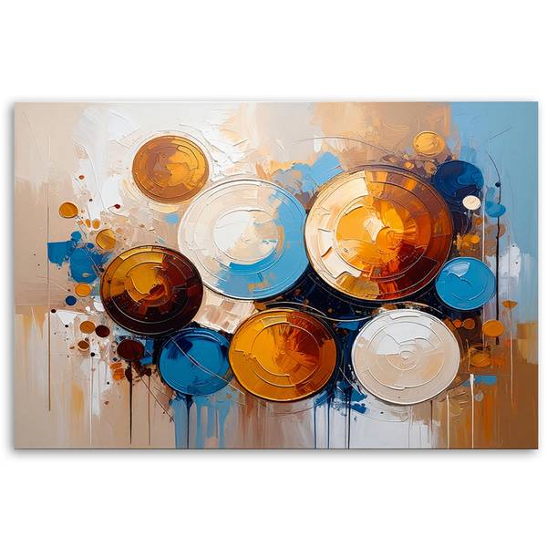 Canvas schilderij Cirkel 90 x 60 cm