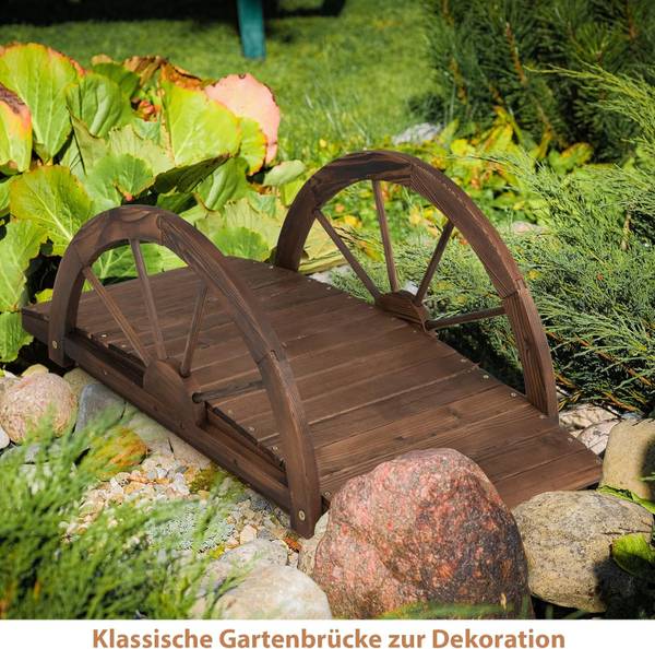 Holzbrücke ZB32026NZNL bruin - massief hout - 49 x 38 x 102 cm