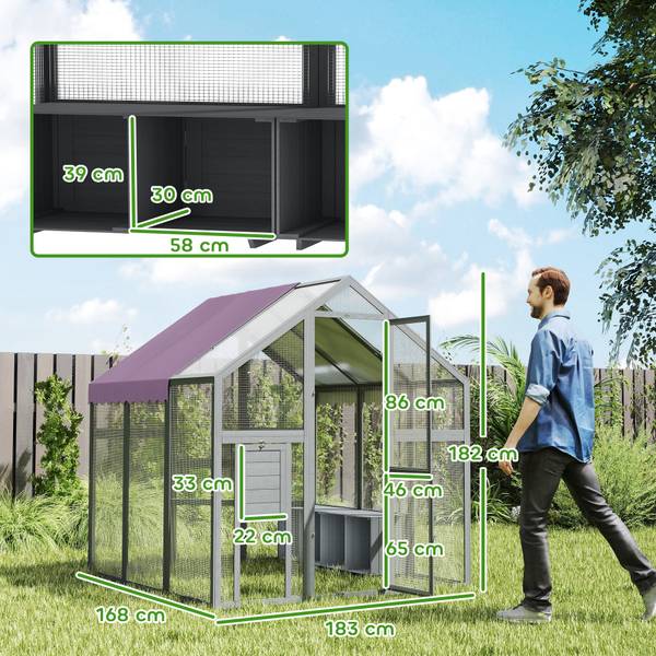 Freilaufgehege D51-460V00VT 465 x 463 x 427 cm