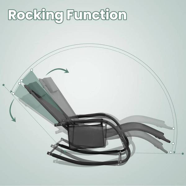 Liegestuhl Mustafa(2er Set) Grau