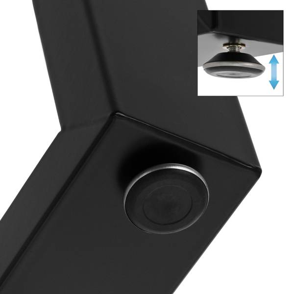 Tischgestell U-Gestell 2er Set Schwarz - Samt - 8 x 74 x 70 cm