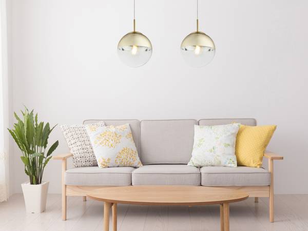 Kleine Pendelleuchte Gold Glas, Ø20cm Gold