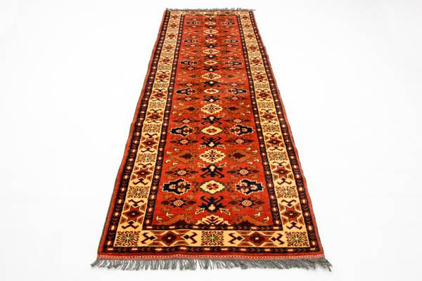 Orientteppich Läufer Oriental Orange - Wolle - 84 x 1 x 305 cm