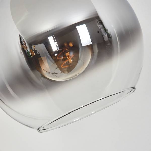 Stehlampe Cesaro Grau - Silber - Aluminium - Klarglas - 11 x 141 x 105 cm