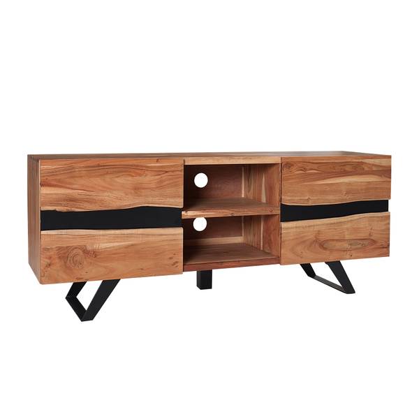 TV-Board AMAZONAS Braun - Akazie - Eisen - 160 x 65 x 43 cm