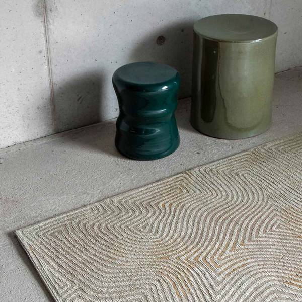 Kurzflorteppich Shell Beige Polyester - Beige - 170 x 240 cm