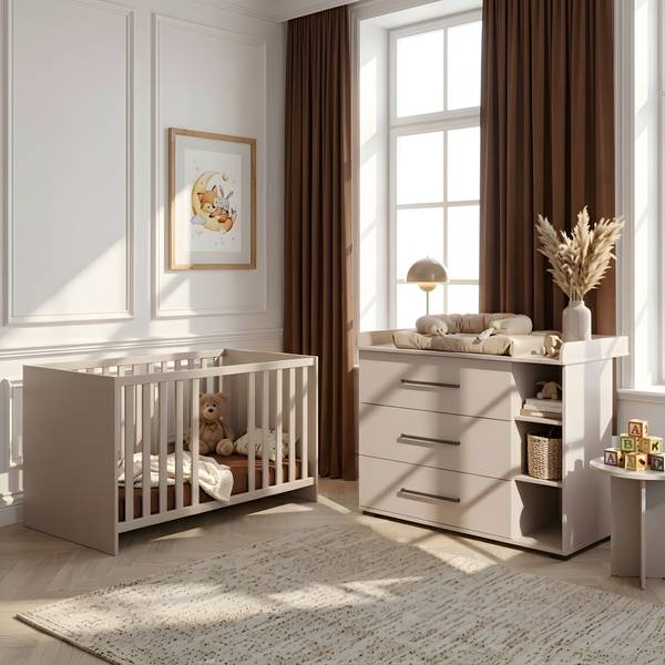 Babybett Essentials Braun - Hellbraun