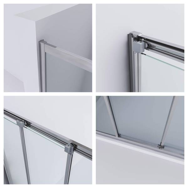 Duschtür 3 teilige Schiebetür Easy-clean Breite: 90 cm