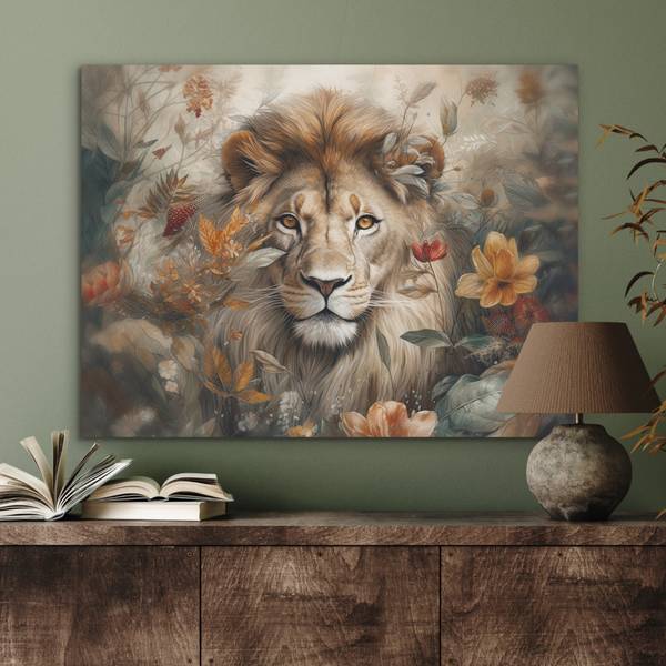 AKUSTIKBILD Löwe 80 x 60 cm