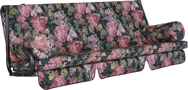 Hollywoodschaukel-Auflage Dresden Schwarz - Textil - 178 x 9 x 54 cm