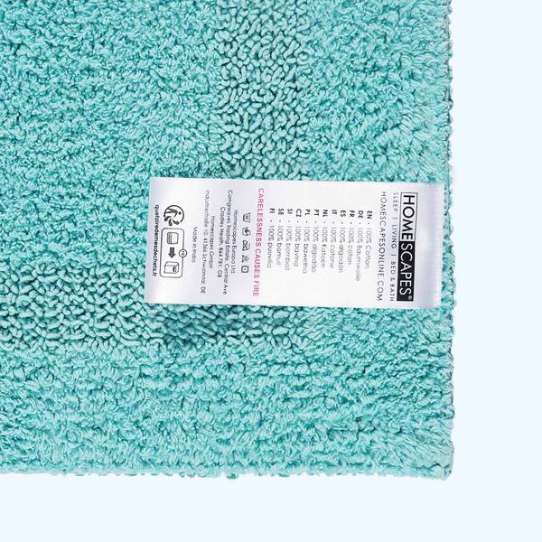Badematte mit Wende-Design Türkis - 70 x 120 cm