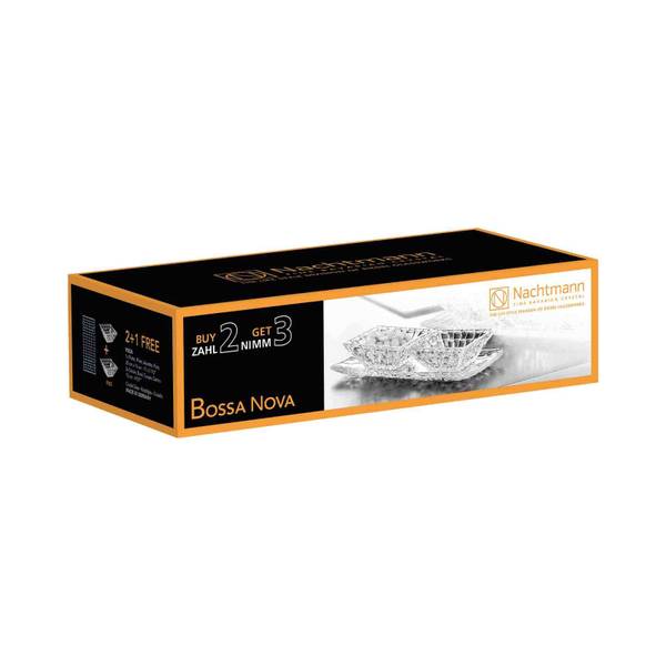 Servierplatten Bossa Nova 3er Set Glas - 2 x 2 x 2 cm