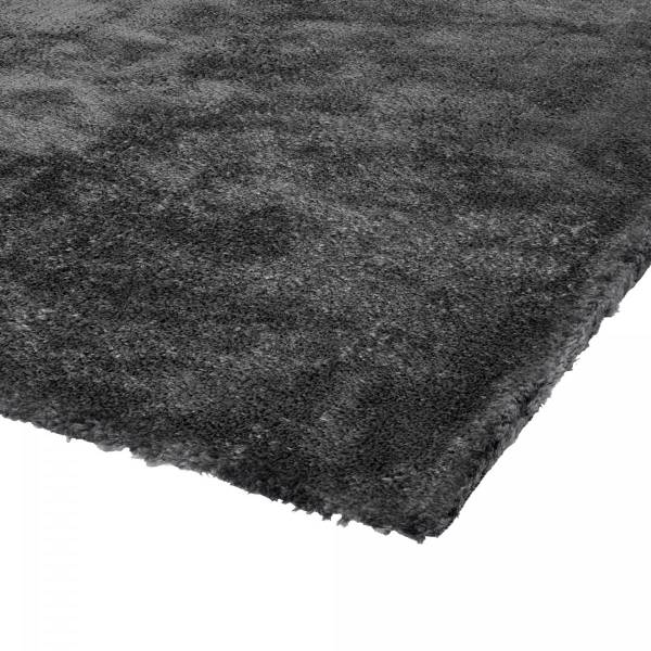 Tapis shaggy BULUT 80x150 tufté noir Noir - Textile - 80 x 4 x 150 cm