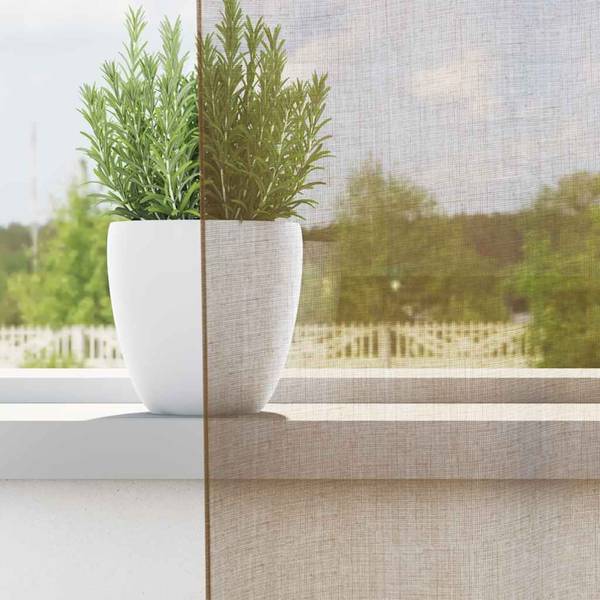 Voile Gordijn 3043941-15 Set van 2 lichtbruin - Hoogte: 175 cm