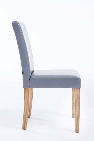 Eetkamerstoel Ina grijs - kunstleer - 41 x 91 x 47 cm