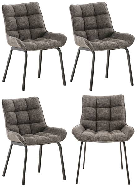 Wohnzimmerstuhl Saranda 4er Set Steingrau
