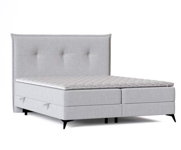 Boxspringbett Menzzo Hellgrau - Liegefläche Breite: 120 cm