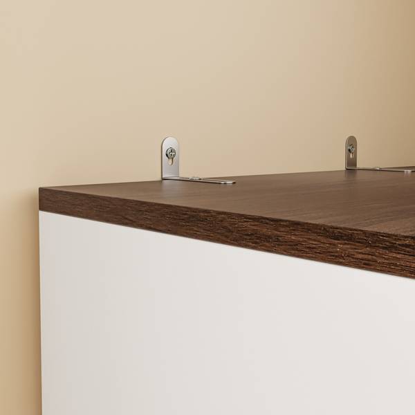 Kleiderschrank KSB04-W Weiß - Melamin - 55 x 187 x 70 cm