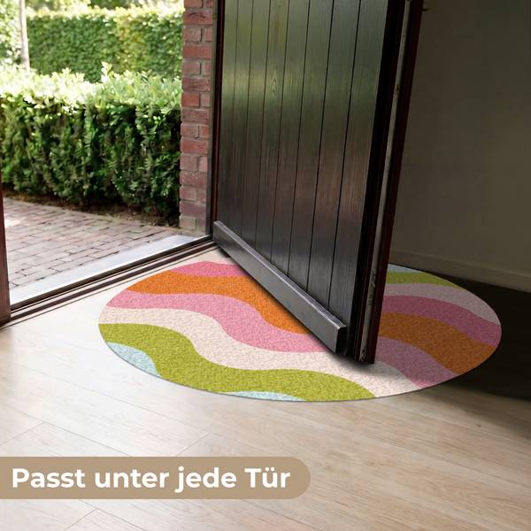 SCHMUTZFANGMATTE Bunte Wellen 90 x 90 cm