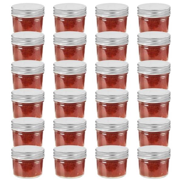 Weckpot 297310 Set van 4 zilver - glas - 7 x 6 x 7 cm