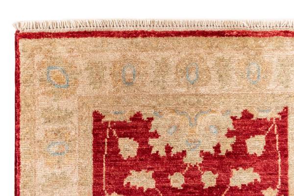 Loper Vloerkleed Ziegler XXXVII rood - wol - 62 x 1 x 306 cm
