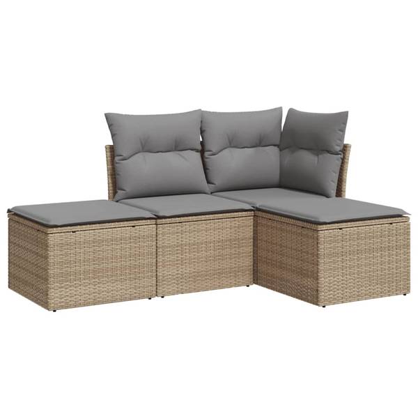 Loungeset 3035155-1 (4-delig) beige - grijs - lichtgrijs