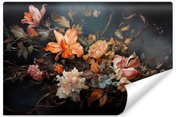 Papier Peint FLEURS Feuilles Plantes 90 x 60 x 60 cm