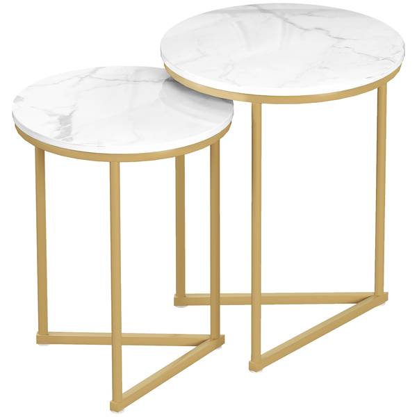 Beistelltisch 83B-119V00GD Gold - Stahl - 45 x 55 x 45 cm