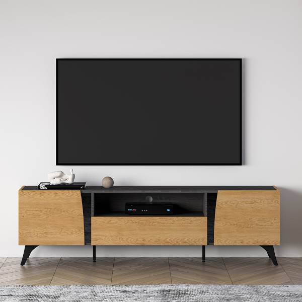TV-Möbel Soah Braun - Holzwerkstoff - 180 x 52 x 40 cm