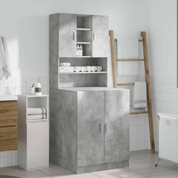 Waschmaschinenschrank 3324919 2er Set Braun - Holzwerkstoff - 70 x 181 x 71 cm