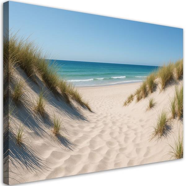Canvas schilderij Strand 90 x 60 cm