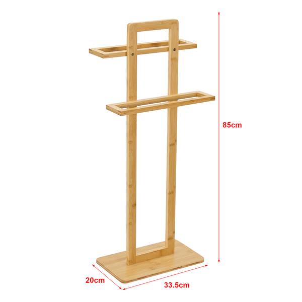 Porte-serviette Træna sur pied bambou Beige - Bambou - 34 x 85 x 20 cm