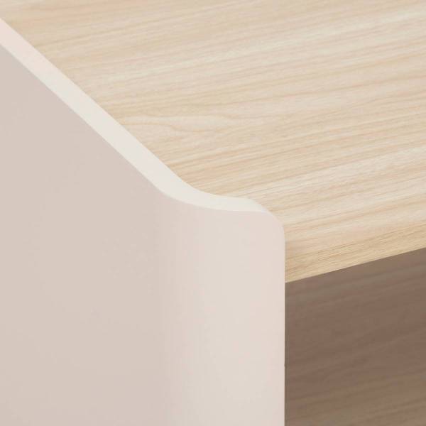 Couchtisch ROUNDY Weiß - Holzwerkstoff - 60 x 40 x 80 cm