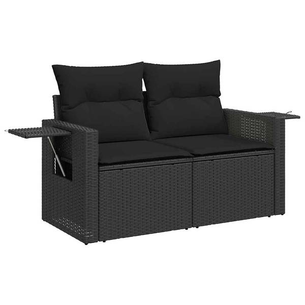 Loungeset 3036795-1 set van 7 zwart