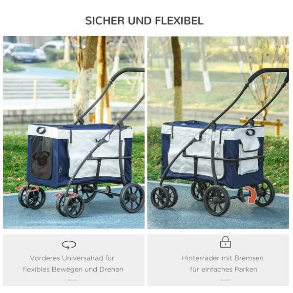 Hundebuggy D00-192V00DB Dunkelblau