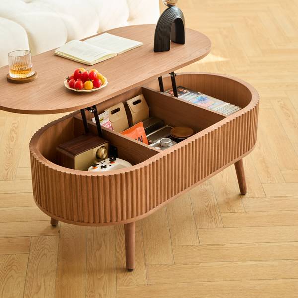 Couchtisch LOTTA Braun - Massivholz - 100 x 41 x 48 cm